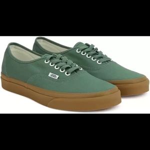 Dark olive vans brown soles size 6